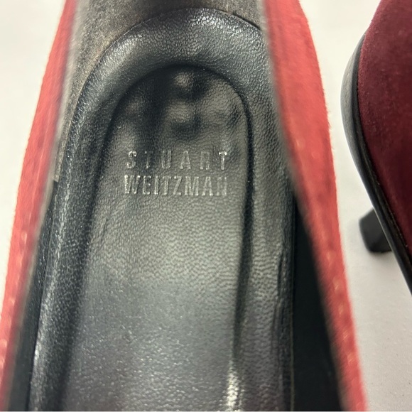 Stuart Weitzman Women’s Suede Kitten Heel Pump Size 9 - Picture 6 of 10